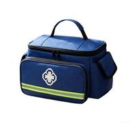 Portable First Aid Bag Empty 31x15.5x21cm Oxford Cloth Multi-Compartment | Lightweight for travel car home office dorm camping for durable wipe-clean material spacious storage for pill bottles