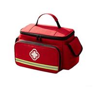 Portable First Aid Bag Empty 31x15.5x21cm Oxford Cloth Multi-Compartment | Lightweight for travel car home office dorm camping for durable wipe-clean material spacious storage for pill bottles