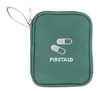 Portable First Aid Storage Bag Small Oxford Cloth Green for Bike Motorcycle | Zipper Closure, Lightweight Carry Design, Travel Medicine Pouch, Compact Organizer for Outdoor Use and Home