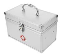 Portable First Aid Storage Box Large Aluminium Alloy Medicine Organizer | Leakproof, Easy-carry Handle Design, Hierarchical Layout, round Corner Edges for Home and School Use