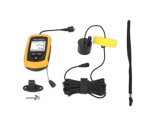 Portable Fish Depth Finder with LCD Display, 200khz Sonar Frequency, Handheld Fishfinder for Kayak and Boat - Lightweight Design, Fish Schools Alarm, Ideal for Freshwater and