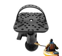 Portable Fish Finder Arm Mount - Rotating Bracket, Strong Extension Base | Kayak Fish Locator Support, Boat Edge Adapter, Trolling Motor Compatible Track Holder for Sonar Transducer Display