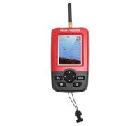 Portable Fish Finder, Handheld Fish Depth Finder, Waterproof Fish Finder with Sonar Transducer, LCD Screen Display, Alarm Function, for All Fishing Types (Red)