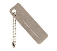 Portable Fish Hook Sharpener, Mini Outdoor Grindstone with Hanging Chain for Camping, Hiking, Fishing - Silver
