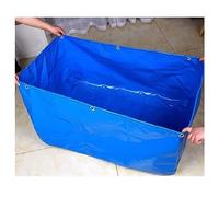 Portable Fish Pond Liner 0.5mm, Ideal for Temporary Holding Tank in Garden or Patio, Perfect for Farmed & Saltwater Fish, Durable Canvas Pool Water Tank (0.6x1x1m)