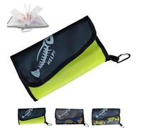 Portable Fishing Lure Multi-Layer Storage Bag, Waterproof Tackle Binder with Buckle, Multi-Function Soft Bait Binder, for Rigs, Hooks, Sinkers Storage (Green)