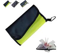 Portable Fishing Lure Multi-Layer Storage Bag with Buckle, Extra Large Capacity Waterproof Soft Bait Binder, Waterproof Soft Plastic Bait Storage, for Rigs, Hooks, Sinkers (Green)