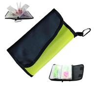 Portable Fishing Lure Multi-Layer Storage Bag with Buckle, Fishing Bait Bag Multi-Function Binder Fishing Tackle Bags, Waterproof Soft Bait Binder for Rigs,Hooks,Sinkers Storage (Green)