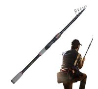 Portable Fishing Rod - Telescopic Extendable Carbon Travel with Sensitive Ceramic Guides | Lightweight Durable Pole for Outdoor Fishers Catching Big Fish, Rivers, Lakes, ,