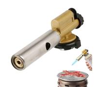 Portable Flame Burner Gas Soldering Torch up to 1300°C, Butane Gas Gun for Kitchen, Home, Crème Brulée, BBQ, Backyard Cooking, Camping Soldering, Flame Size