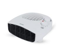 Portable Flat Fan Heater Thermostat 2 Heat Option 1000W/2000W Cool/Warm/Hot Wind Geepas White One Size