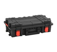 vidaXL Portable Flight Case - Black Hard Camera Box with Foam Insert - Shock & Water Resistant Camera Transport Case - 56.5x34x16 cm