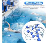 Portable Floating Pool Safety Divider Rope - 25ft 30ft 35ft Options Reusable Barrier with 2 Hooks for Swim Lane Marking & Dangerous Area Safety (Up to 90ft)