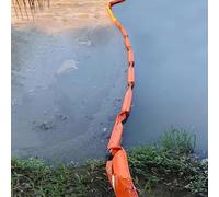 Portable Flood Interception Barrier, Recyclable PVC Floating Oil Boom for Garbage Containment, Spill Barrier for Marine and Docks