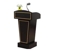 Portable Floor Standing Lectern with Open Storage Modern Podium for Teachers and Reception Desks High-Density Board Adjustable Height Presentation Stand