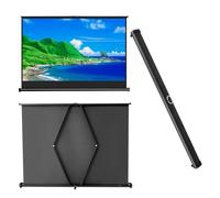 Portable Floor-standing Manual Projection Screen, Mini Projector Movie Screen, Retractable Pull Up Screen, Suitable for Home Theater, Indoor And Outdoor Projector Movie Screen(46"16:9)