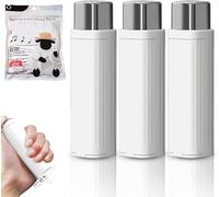 Portable Floss Dispenser, 3PCS Automatic Dental Floss Dispenser with 100 Pcs Floss Sticks, Cleaning Teeth and Oral Care Tool for Family Travel Hotel(White)