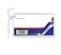 Portable Floss Dispenser, Travel Floss Picks Case，One-Touch Automatic Eject with Clear Cover,Compact Case Can Holds 15-16 Refillable Flossers for Travel and Home Use (Only 50 Floss Picks)