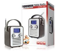 Portable FM/MF Alarm Clock Radio Mains And Battery Mode Koenig HAV-TR200BR Brown