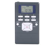 Portable Fm Pocket Radio, Mini Digital Tuning Fm Stereo Radio, Operated By Way of 2 Aaa Batteries, with Lcd Display, Earphone, for Walk Jogging Gym Camping (Dark Gray)