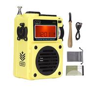 Portable FM Radio, Multifunctional Digital Speaker Music Player FM Radio, HRD-701 Digital Radio Full Band Timing Support Memory Card Portable Bluetooth Radio Music Player for Home Outdoor(Yellow)