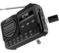 Portable FM Radio, Wireless Speaker, Music Player, Build-in Rechargeable Battery Operated Radio, Nostalgic Transistor Radios with Headphone Jack, Novelty Gifts for Seniors Elderly Kids