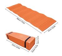 Portable Foam Camping Sleeping Pad Lightweight Folding Camping Pad Mattress for Outdoor Hiking Backpacking Picnic Blue Orange Army Green 186 x 57 x 2cm (Orange)
