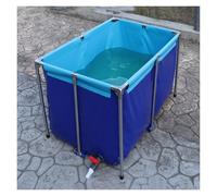Portable Foldable Above Ground Water Storage Tank for Outdoor Pools WearResistant Temporary Koi & Goldfish Holding Tank with Drain Valve Ideal for Garden & Irrigation (2m x 1.5m x 0.6m)
