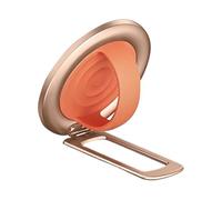 Portable Foldable Adjustable Magnetic Handle, 7x1.5cm Cell Phone Grip Stand For House Desk Table Office Bedroom Indoor Bed Train Travel Trip, Orange