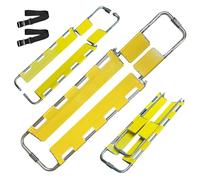 Portable Foldable Aluminum Alloy Scoop Stretcher, Adjustable Length EMS Medical Rescue Stretcher for Patient Transport, Quick-Deploy Emergency Carpet Stretcher (Silver)