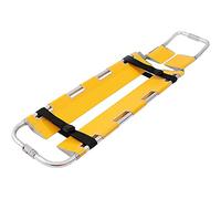 Portable Foldable Aluminum Scoop Stretcher, Adjustable Length Travel Size Patient Transport Medical Emergency Stretcher with Breakaway Hinge Mechanism