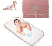 Portable & Foldable Baby Nappy Pad for On-The-Go Families - Ultra-Compact Travel-Friendly Design, Waterproof & Lightweight (Pink, Folds to 31cm, Unfolds 58.5cm)