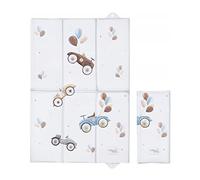 Portable Foldable Baby Travel Changing Mat | Soft, Waterproof, Compact Diaper/Nappy Changer | 40x60 cm (Retro Cars)