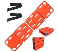 Portable Foldable Backboard Immobilization,Spine Board Stretcher Backboard for Patient, Water Floating Stretcher PE Foldable,with Spine Board, Head Immobilizer, Neck Guard for Patient Transfer(4-fold)