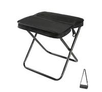 Portable Foldable Backpack Stool - Lightweight Mini Folding Chair with Carry Bag for Travel, Outdoor, Hiking & Camping (Beige, Size S)
