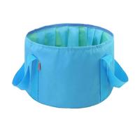 Portable Foldable Basin 15l for Camping, Hiking, Beach Trips and Anglers | PEVA Oxford Cloth Build, Pouring Groove and Handle, Easy Moving When Filled, Easy Pouring for Feet or Dishes