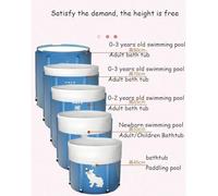 Portable Foldable Bathtub, 80cm Freestanding Soaking Bath Tub Adults, Eco-Friendly Family Bathroom Bathtub Spa, Telescopic Aluminum Alloy Bracket(B,Single-Layer Plastic Bracket)