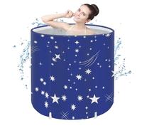 Portable Foldable Bathtub, Separate Family Bathroom SPA Tub, Soaking Standing Bath Tub for Shower Stall, Efficient Taintenance of Temperature, Ideal for Hot Bath Ice Bath (Blue 41)