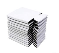 Portable Foldable Can Coolers 10-Pack for Travel Picnic(White) | Engineered non-slip texture, snug glove-like fit, retains shape over time, no loosening, black and white colors