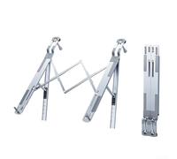 Portable Foldable Car Laptop Holder Fits Steering Wheel Adjustable Ergonomic Stand for Remote For Work Commuting or On-the-Go Productivity (Silver)