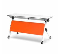 Portable Foldable Conference Desk with Lockable Wheels Modular le Meeting Table for Office & Classroom Ideal for Collaborat Productivi and Space-Saving Soluts