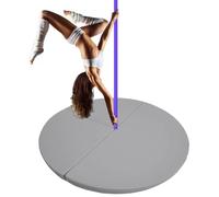 Portable Foldable Crash Mat for Pole Dancing - Padded Protection Pad for Aerial Fitness & Dance Routines - Stripper Pole Safety Mat (Gray, 63"x1.2")