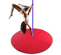 Portable Foldable Crash Mat for Pole Dancing, Stripper Pole Protection Pad, Aerial Fitness & Dance Routine Safety Mat (Red, 78.7"x1.2", 200cm x 3cm)