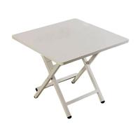 Portable Foldable Dining Table - Small White Kitchen & Sewing Table Compact Artificial Board Design Convenient for Limited Spaces (70 x 70 x 50cm)