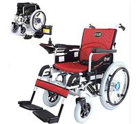 Portable Foldable Electric Wheelchair for Adults,Premium All Terrain Wheelchair with 500W Dual Motor,28.8" Big Rear Wheel,360° Joystick, Weight Capacity 100Kg,Manual Electric Switch(A)
