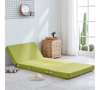 Portable Foldable Foam Futon Floor Bed - 200cm Long, Removable Cover, Non-Slip Bottom, Ideal Guest Mattress for Small Spaces and Travel