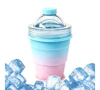 Portable Foldable Hydration Set, Silicone Cooling Sphere System, 5.91 x 5.91 Inch Orb Ice Forging Mini Unit, Thermoglass Craft Device, Artistiq Pattern