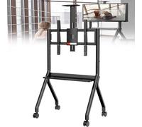Portable Foldable Metal Bracket Smart Board Stand for Interactive Whiteboard Floor Tv Stand(Black FD570)