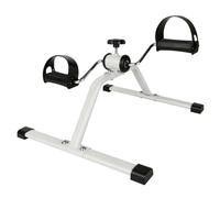 Portable Foldable Mini Exercise Pedal Bike, Arm & Leg Exerciser with Adjustable Resistance, Low Impact Fitness Machine for Home Office Workout, White