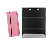 Portable Foldable Nursing Clipboard, Folding Metal Clipboard Pocket Size Medical Student, Whitecoat Scrapbook Nurse Edition Trifold, Occupational Therapy Scrapbook for Doctors (Pink)